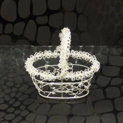 Mandje Metaaldraad Zilver (12st)