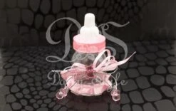 Papflesje Versierd Roze (12st)