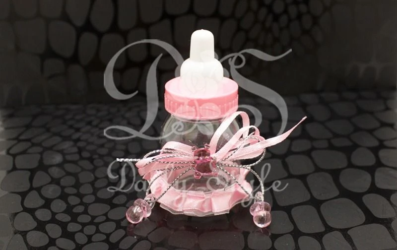 Papflesje Versierd Roze (12st)