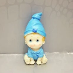 Babybeeldje Zittend Blauw (4st)