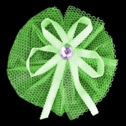 Deco Tule Strik Groen (12st)