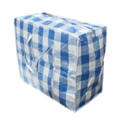 Big Shopper Geruit L Blauw