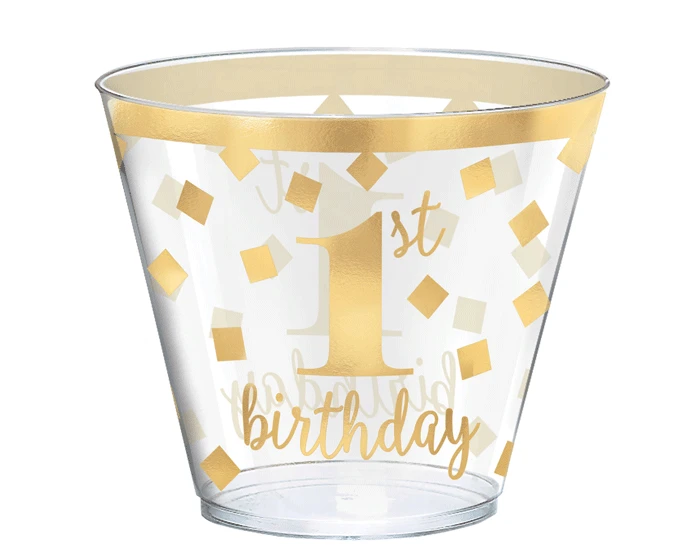 Bekers 1st Birthday Goud