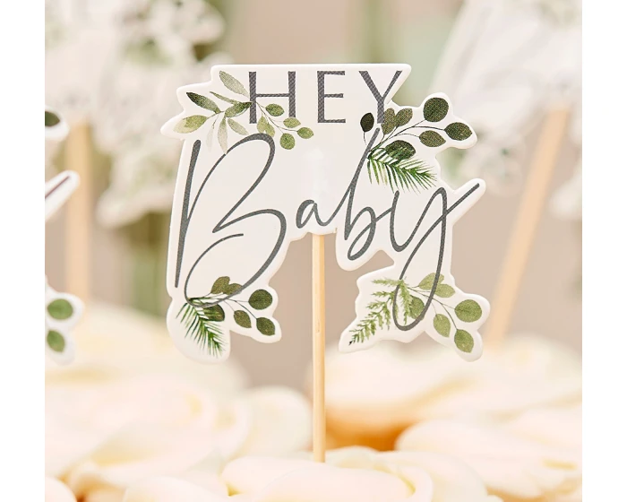 Cupcake Toppers Hey Baby Ginger Ray (12st) - Afbeelding 2