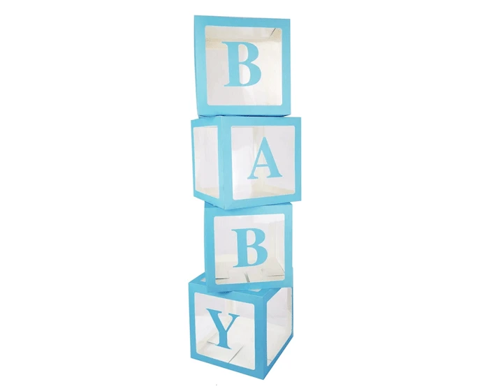 XL BABY Deco Blokken Blauw (4st)
