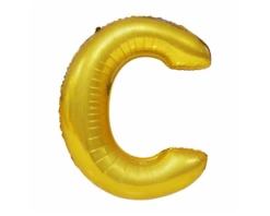 Folieballon C Goud (43cm)