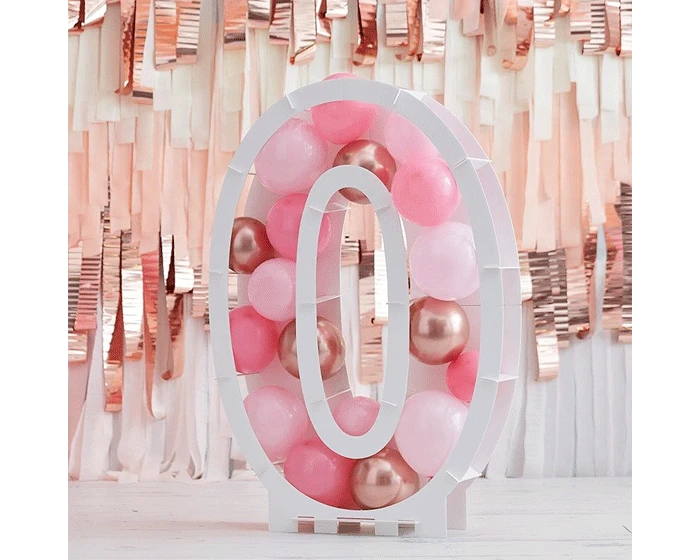 Ballonnen Mozaïek Standaard Cijfer 0 Ginger Ray