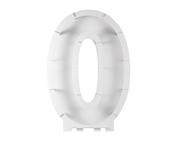 Ballonnen Mozaïek Standaard Cijfer 0 Ginger Ray - Afbeelding 2