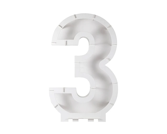 Ballonnen Mozaïek Standaard Cijfer 3 Ginger Ray - Afbeelding 2