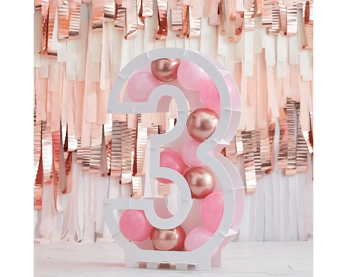 Ballonnen Mozaïek Standaard Cijfer 3 Ginger Ray