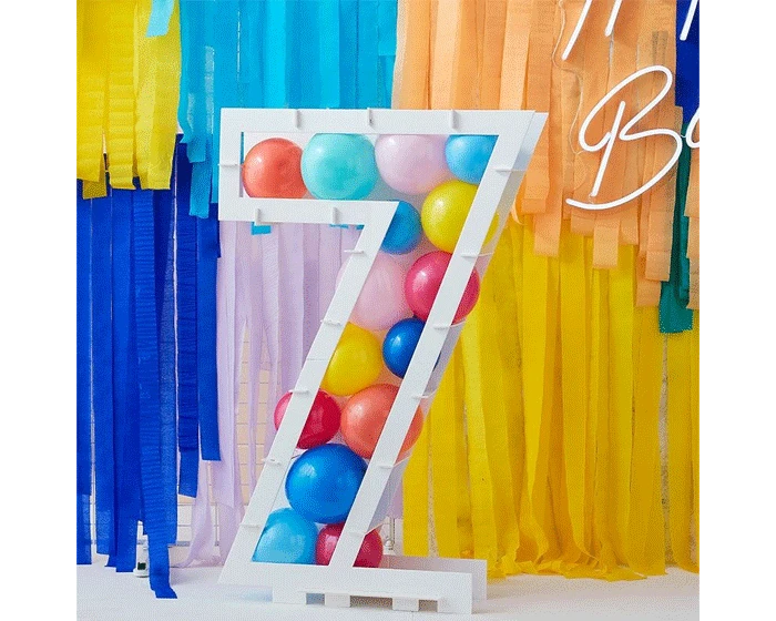 Ballonnen Mozaïek Standaard Cijfer 7 Ginger Ray - Afbeelding 4