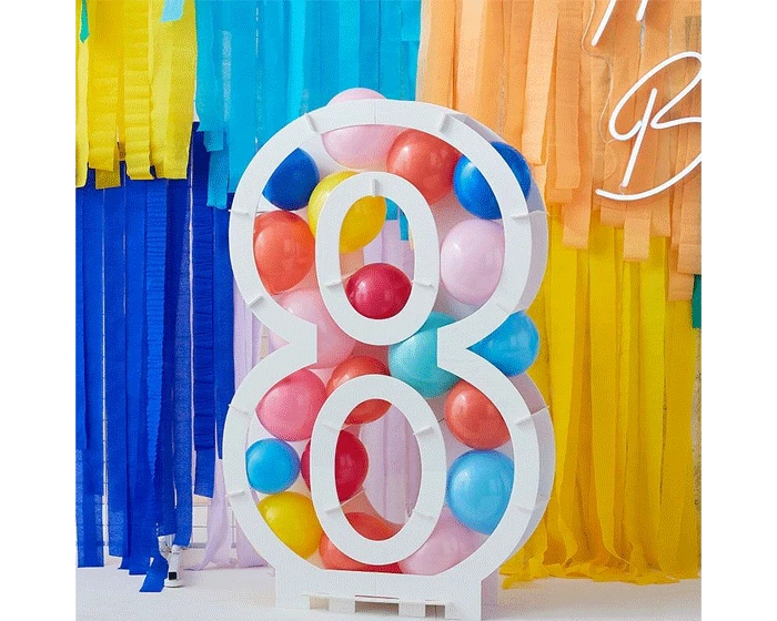 Ballonnen Mozaïek Standaard Cijfer 8 Ginger Ray - Afbeelding 3