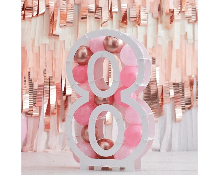 Ballonnen Mozaïek Standaard Cijfer 8 Ginger Ray