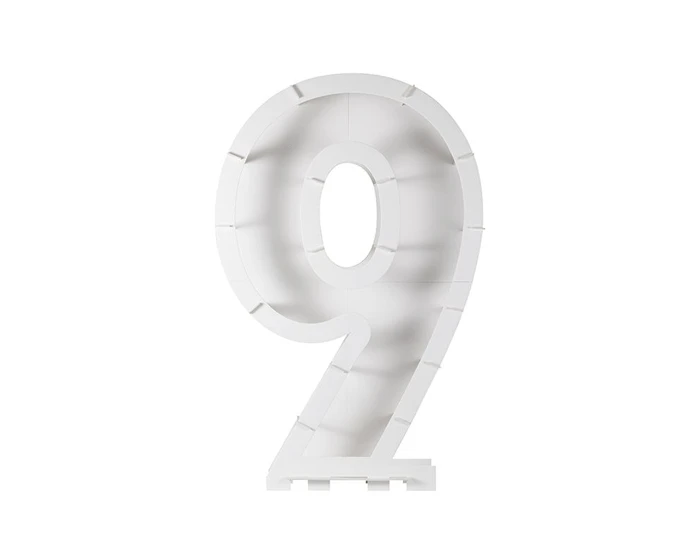 Ballonnen Mozaïek Standaard Cijfer 9 Ginger Ray - Afbeelding 2