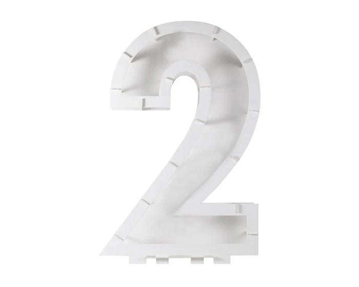 Ballonnen Mozaïek Standaard Cijfer 2 Ginger Ray - Afbeelding 2