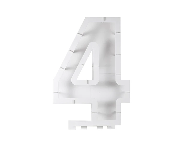 Ballonnen Mozaïek Standaard Cijfer 4 Ginger Ray - Afbeelding 2