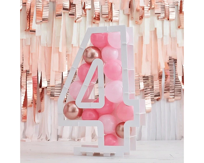 Ballonnen Mozaïek Standaard Cijfer 4 Ginger Ray