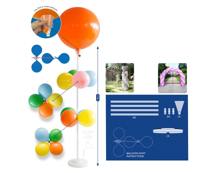 Ballon Pilaar Set (135cm) - Afbeelding 2