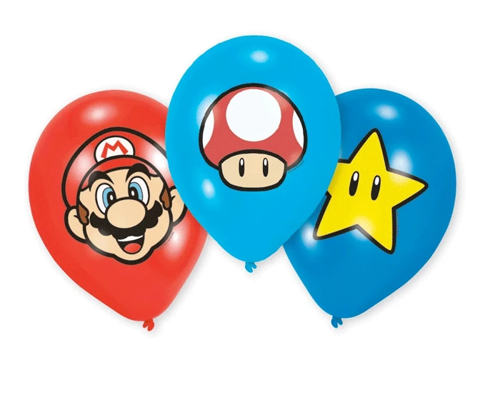 Ballonnen Super Mario (6st)