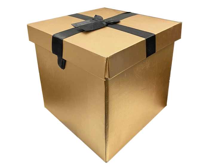 Cadeaudoos XL Goud + Zwarte Strik - Afbeelding 2