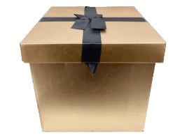 Cadeaudoos XL Goud + Zwarte Strik