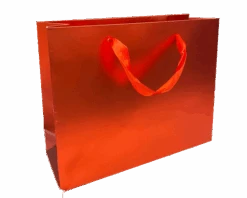 Cadeautas L Metallic Rood (6st)