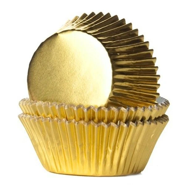 Cupcake Vorm Metallic Goud 11cm (50st) 3 Cupcake Vorm Metallic Goud 11cm (50st)
