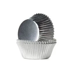 Cupcake Vorm S Metallic Zilver 7cm (100st)