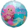 Folieballon Happy Birthday Zeemeermin (45cm)