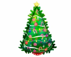 Folieballon Kerstboom Supershape (66x91cm)