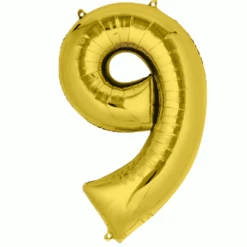 Folieballon 9 Goud XL