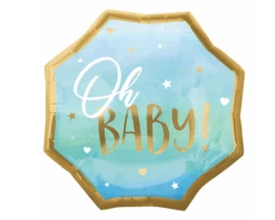 Folieballon Oh Baby! Blauw (55cm)