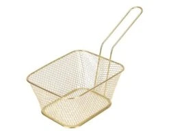 Mini Frituurmandje Groot Goud