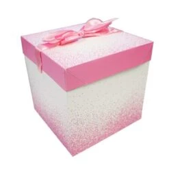 Cadeaudoos Dots Roze 15x15x15cm