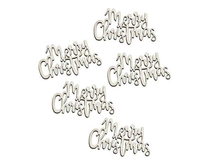 Tafelconfetti Merry Christmas Hout Ginger Ray (20st) - Afbeelding 2