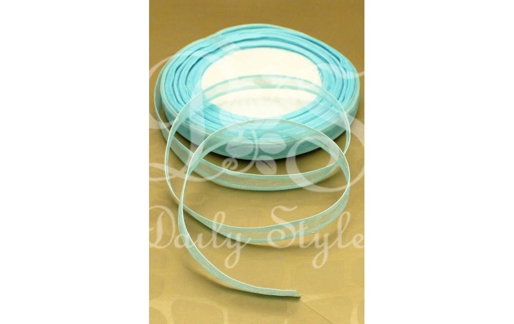 Organzalint 1cm Blauw