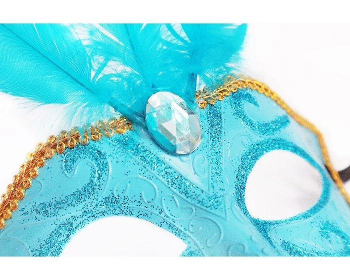 Masker Veren Blauw - Afbeelding 2