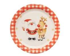Bordjes Kerstman En Rendier 18cm (10st)