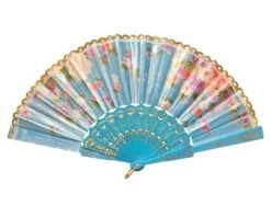 Waaier Bloemen Lichtblauw