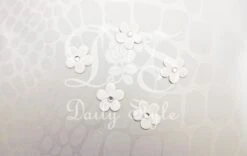 Deco Stoffen Bloem Wit (24st)