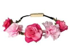 Haarband Bloemen Fuchsia & Roze