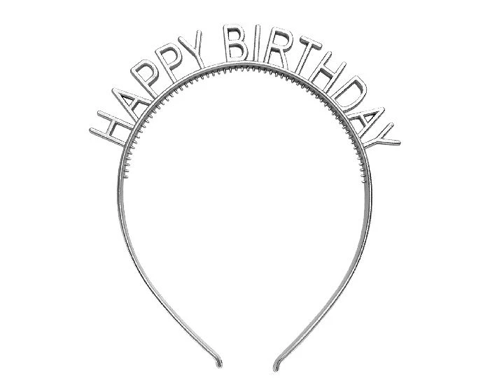 Diadeem HAPPY BIRTHDAY Zilver