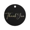 Hangkaartjes Thank You Zwart/Goud (12st)