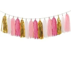 DIY Tassel Garland Roze/Goud