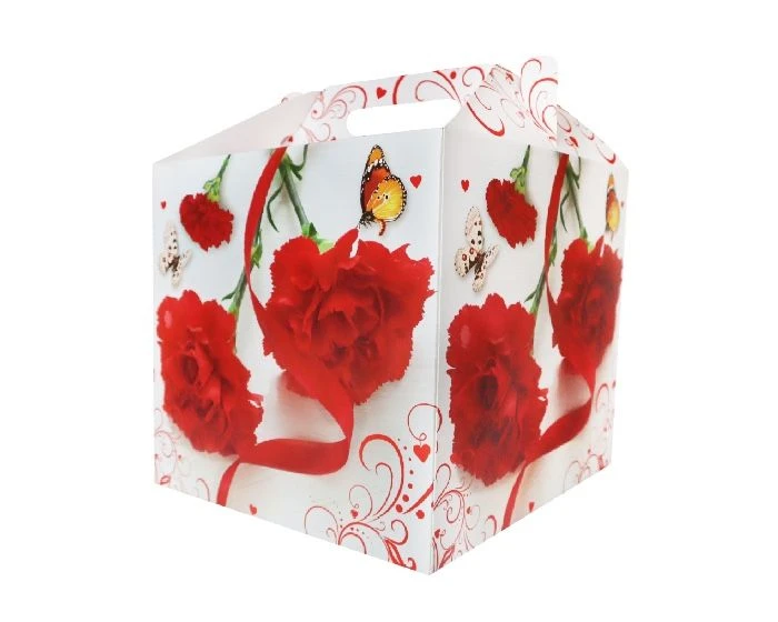 Cadeaudoos Rode Bloemen - Afbeelding 2