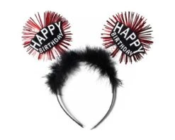 Diadeem 'Happy Birthday' Rood