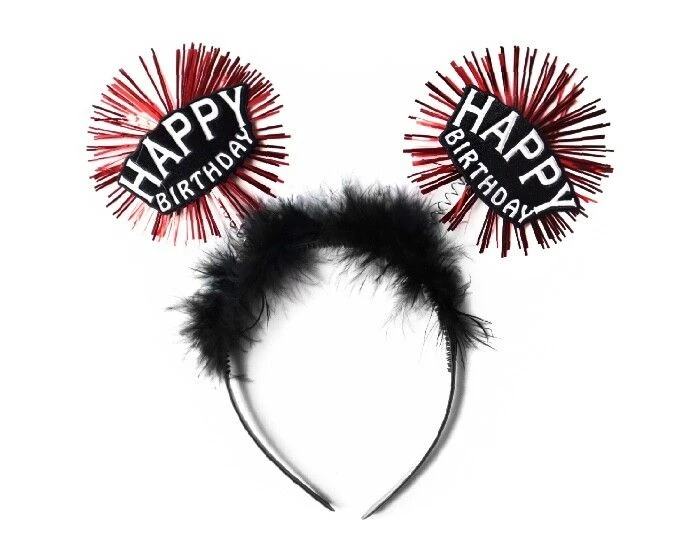 Diadeem 'Happy Birthday' Rood