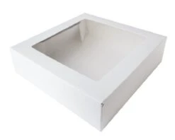 Taartdoos Met Venster Wit 19x19x5cm (4st)