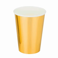 Kartonnen Bekers Metallic Goud (10st)