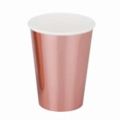 Kartonnen Bekers Metallic Roségoud (10st)